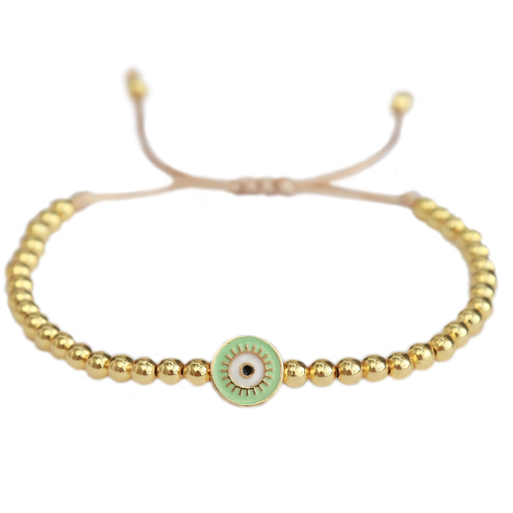 Bracelet evil eye gold mint