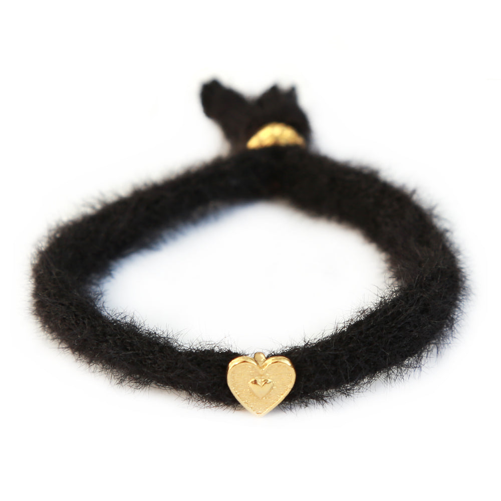 Bracelet fluffy black