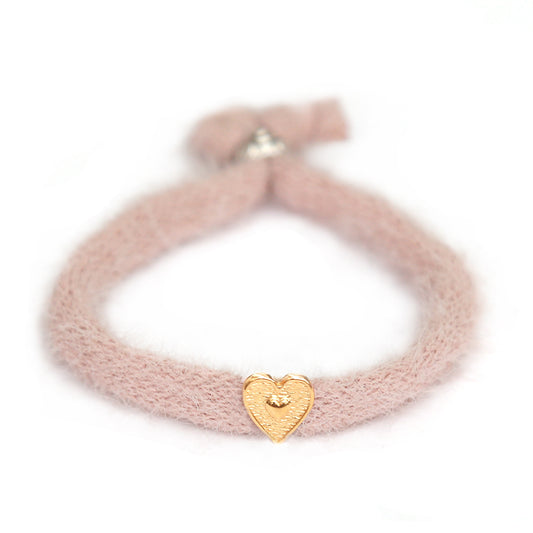 Armband fluffy oud roze