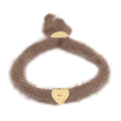 Armband fluffy taupe