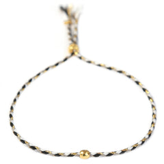 Bracelet golden ball black