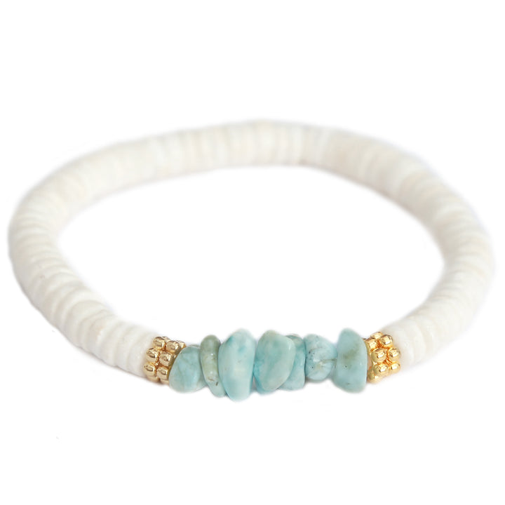 Bracelet coquillage amazonite