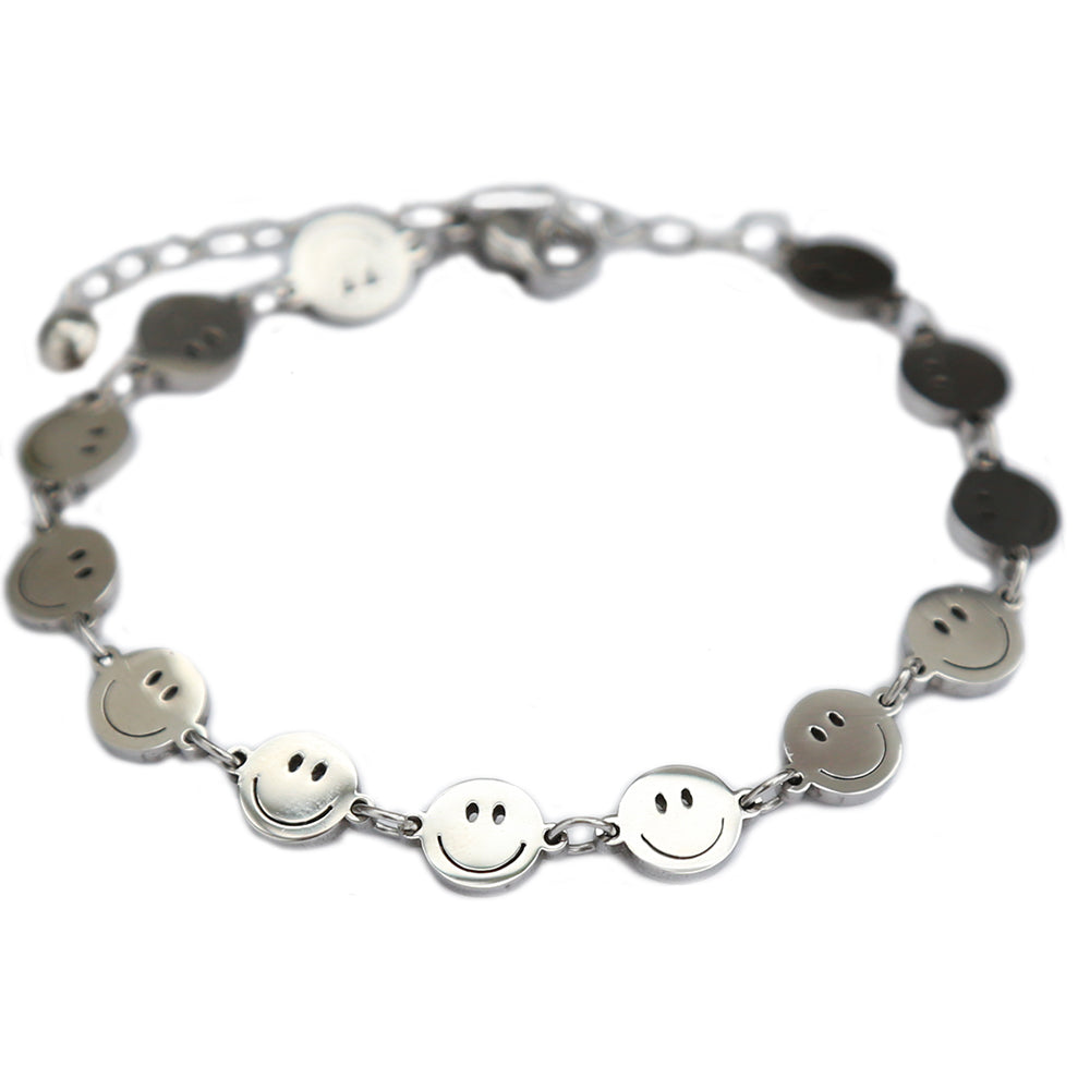 Silver bracelet smiley