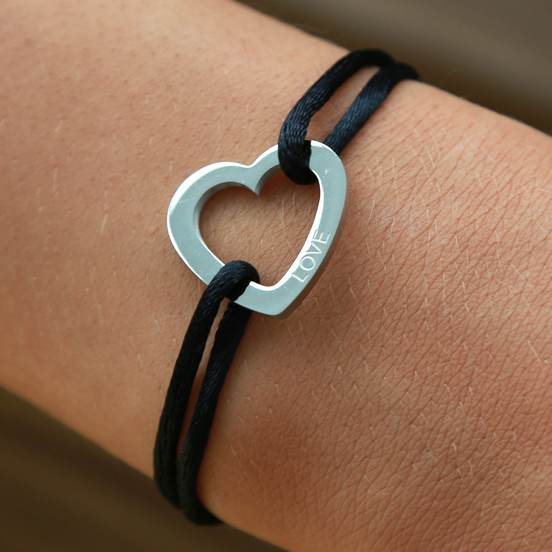 Bracelet sweet love black silver