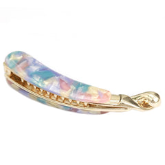 Barrette banane marbrée pastel