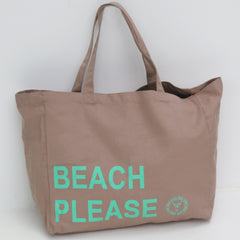 Sac de plage en toile beach please taupe