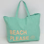 Canvas strandtas beach please beige