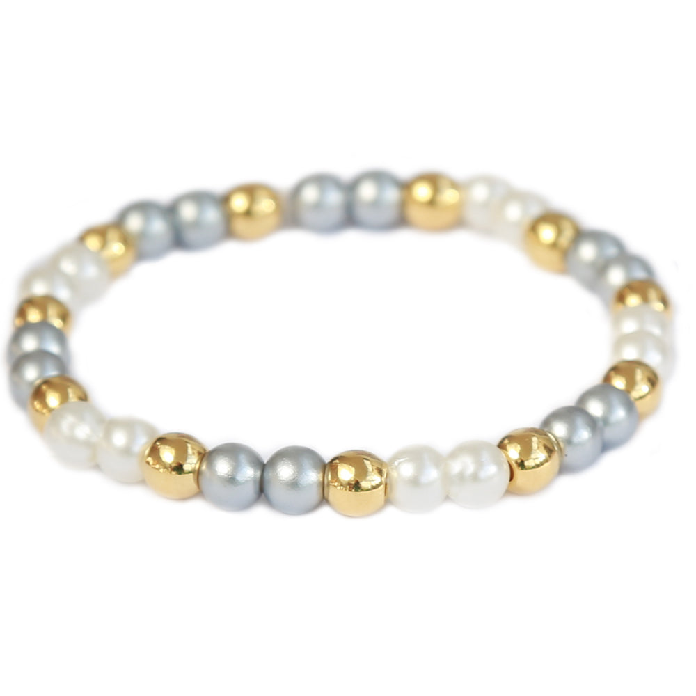 Bracelet golden ball silver