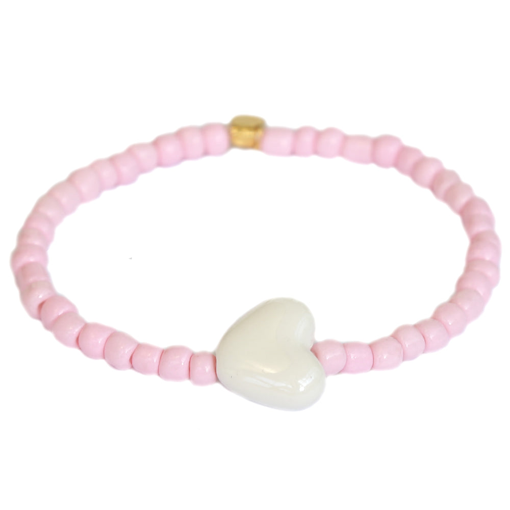 Armband Steinherz rosa