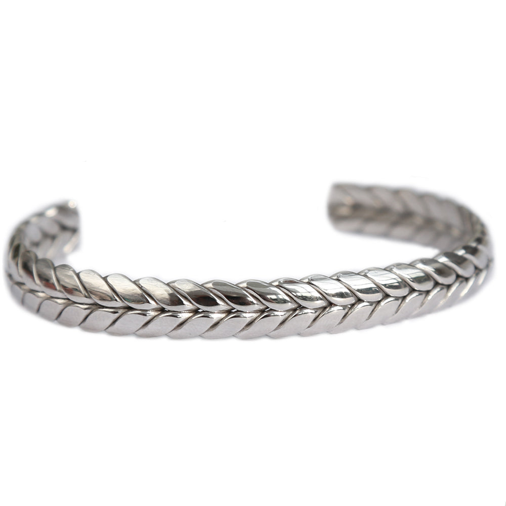 Bracelet weave argent