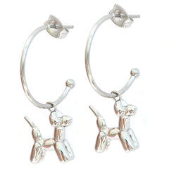 Boucles d'oreilles en argent trendy dog