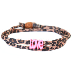 Ankle bracelet leopard love - choose your own color!