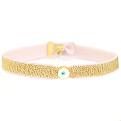 Bracelet de cheville golden evil eye