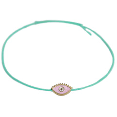 Enkelbandje evil eye turquoise