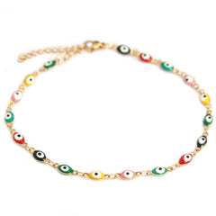 Anklet golden evil eye