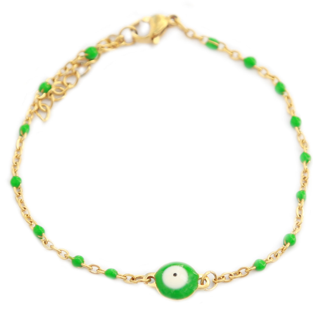 Bracelet greek eye green