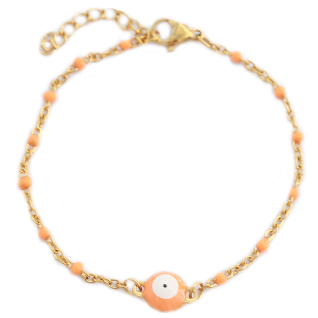 Bracelet greek eye orange