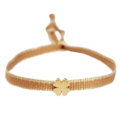 Set of bracelets clover gold