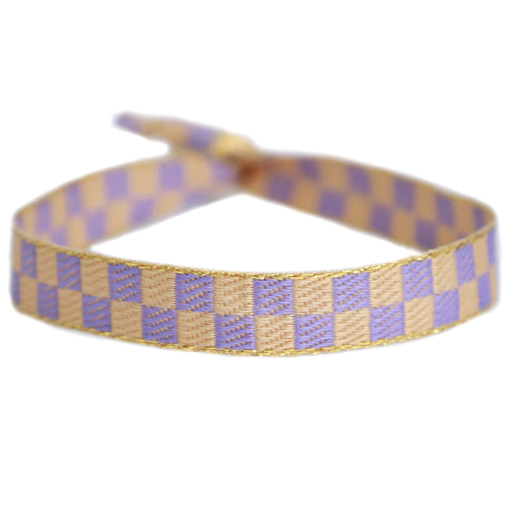 Geweven armbandje popart lila