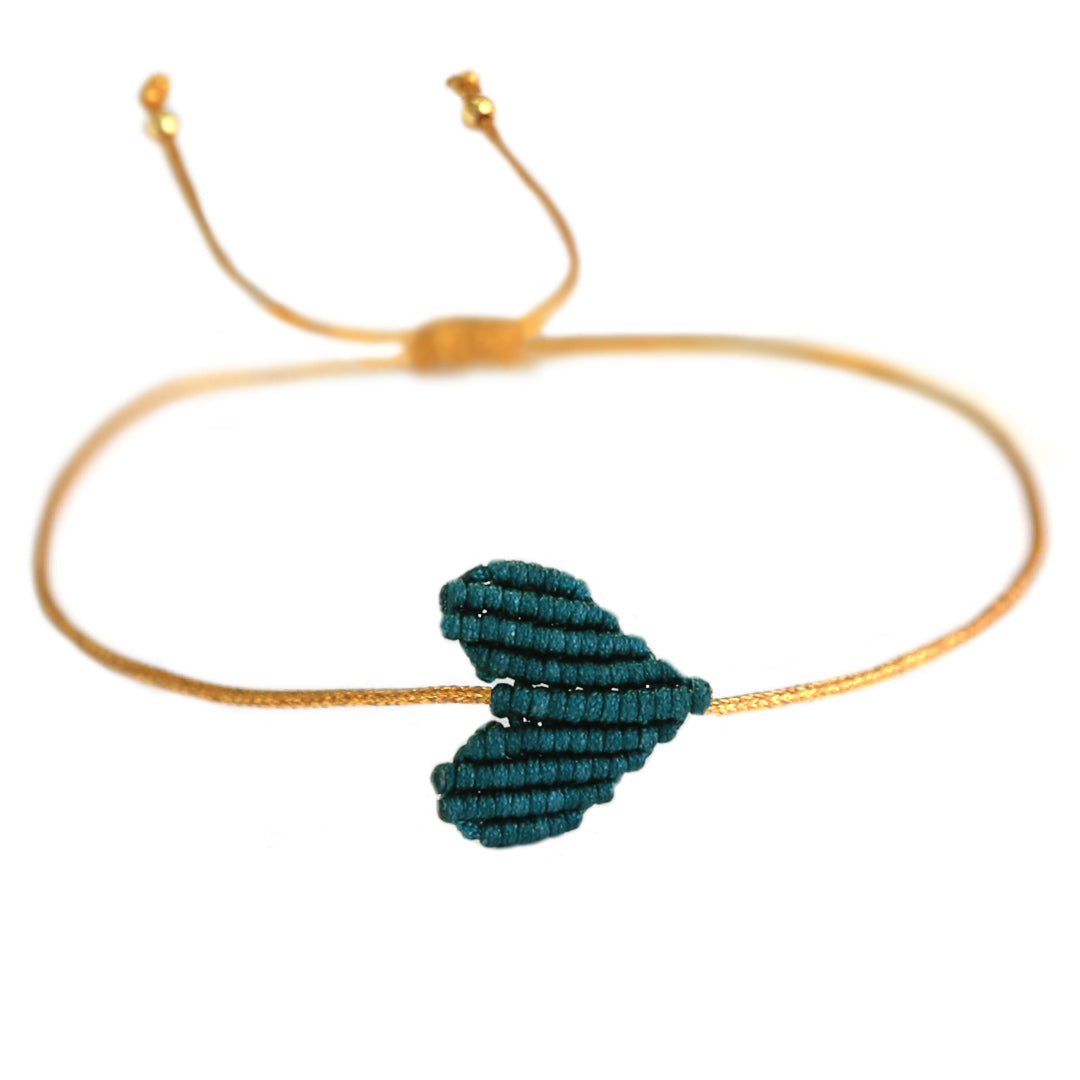 Armband emerald heart