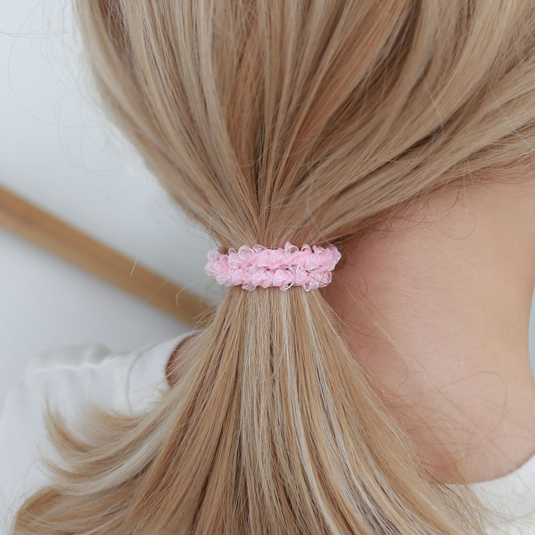 Hair elastic set pastel ruffle