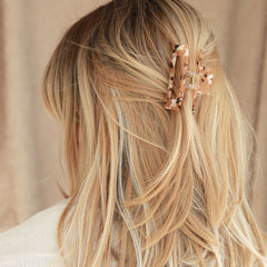 Hair clip straight leopard flakes