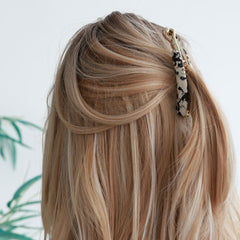 Barrette banane marbre noir