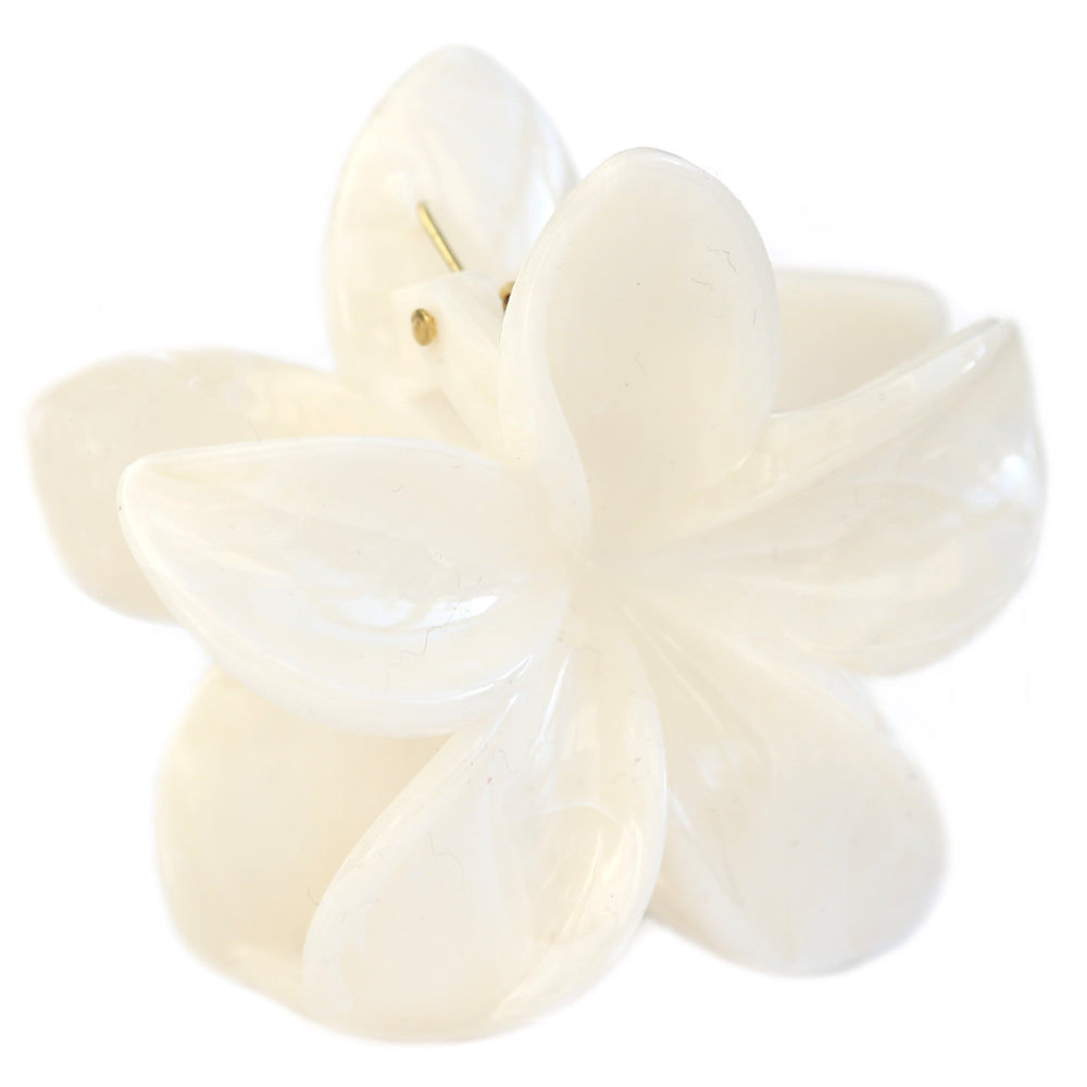 Hair clip flower pastel cream