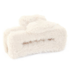 Hair clip fluffy cream