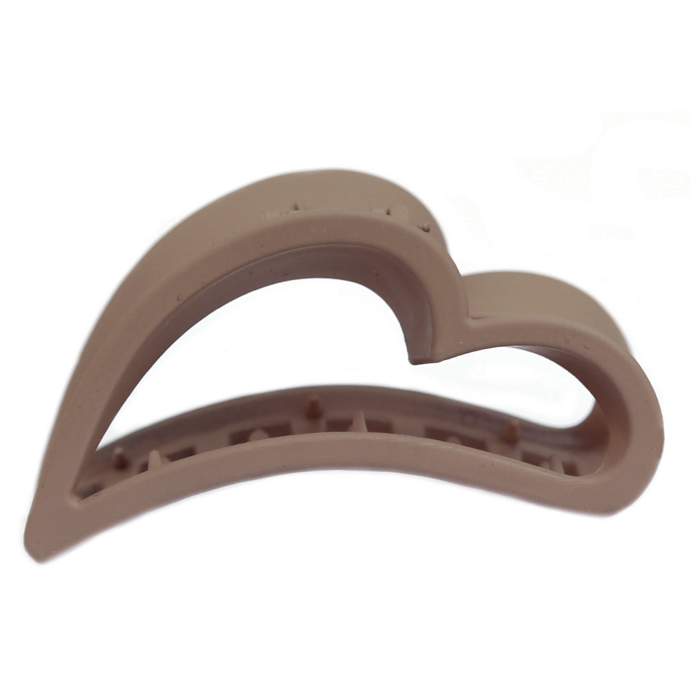 Hair clip heart taupe