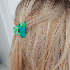 Hair clip set blue/brown