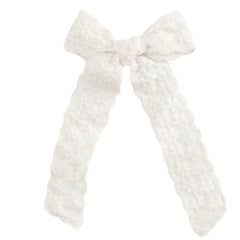 Hair pin bow white