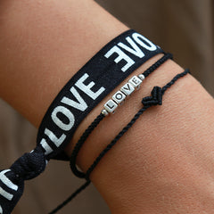 Love Ibiza heart bracelet black