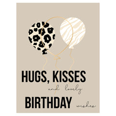 Card - birthday hugs and kisses