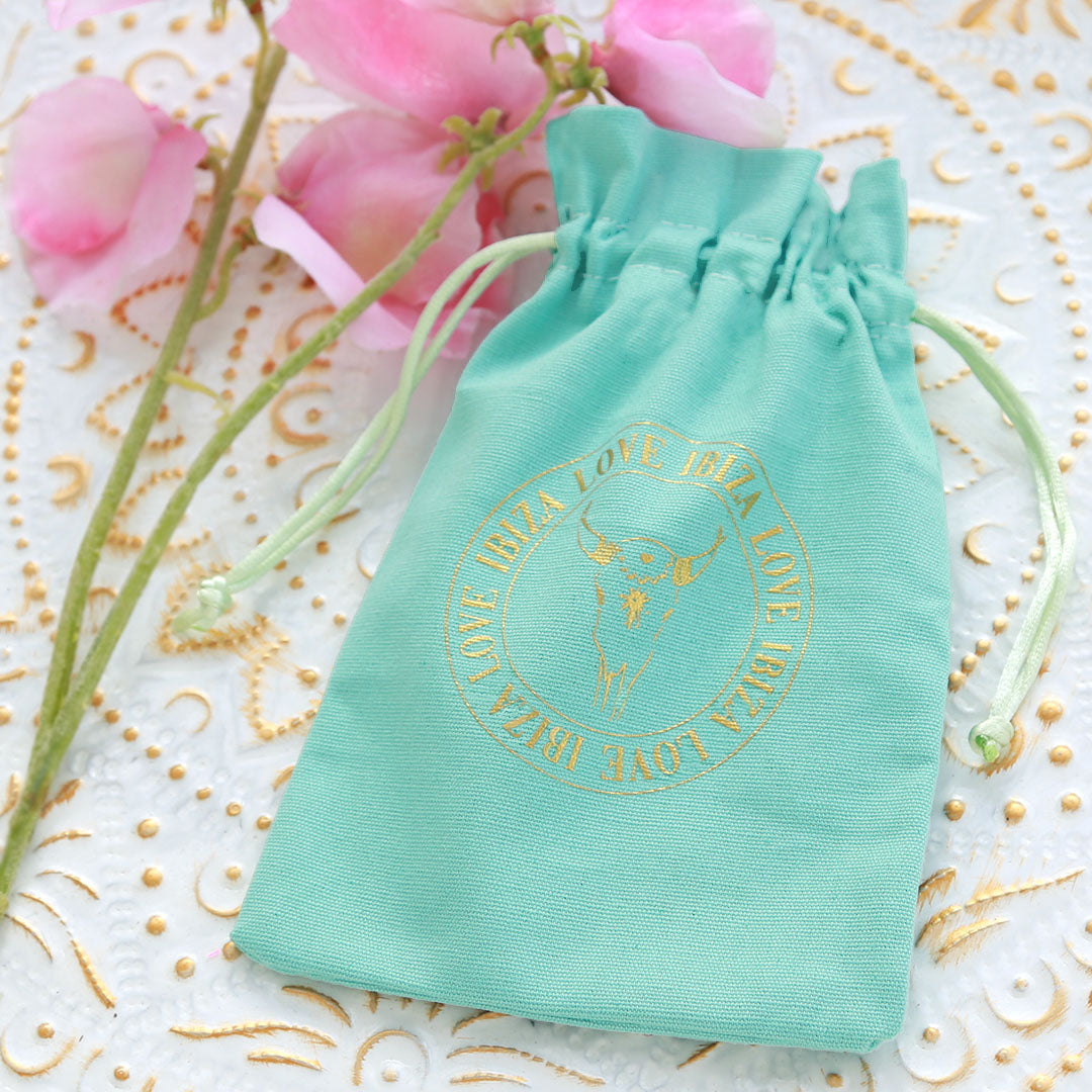 Gift bag linen turquoise