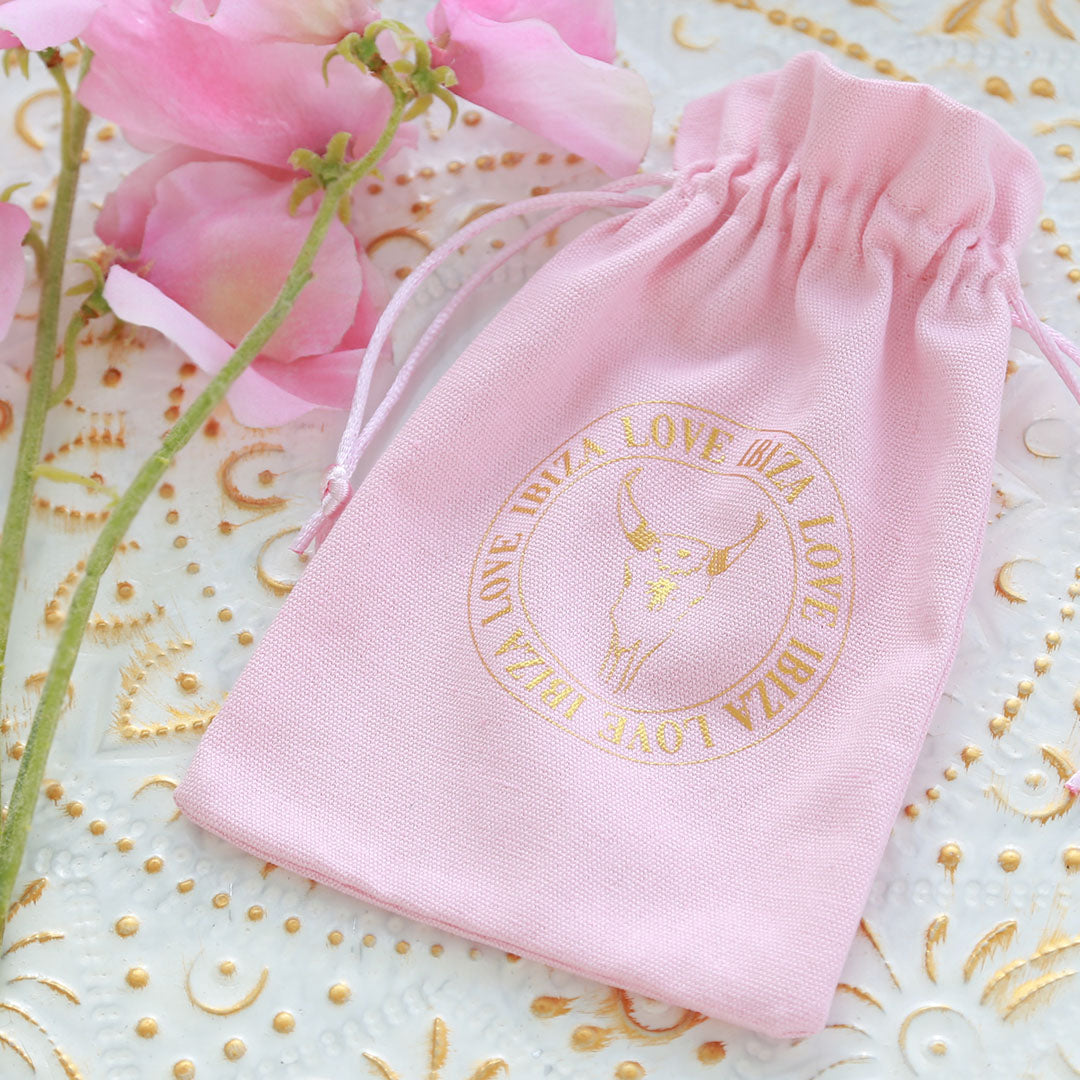 Sac cadeau lin rose tendre