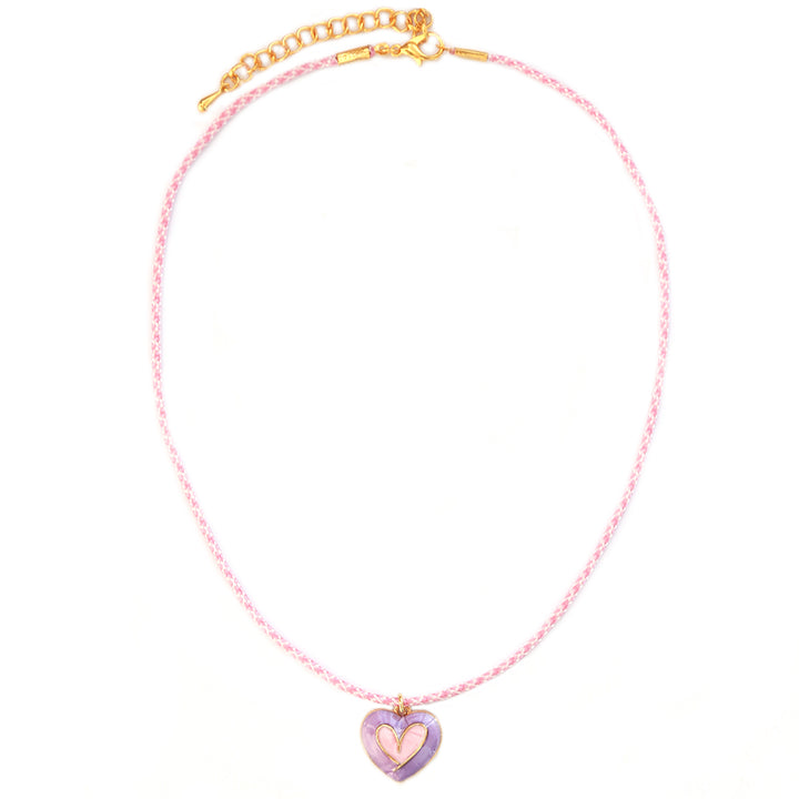 Ketting samos pink lila heart