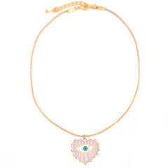 Collier Santorini rose clair