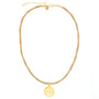 Ketting smiley zwart goud