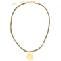 Ketting smiley beige gold