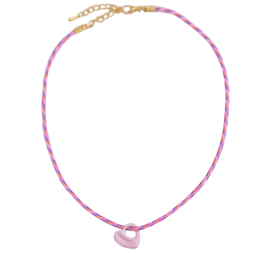 Necklace surf pink heart