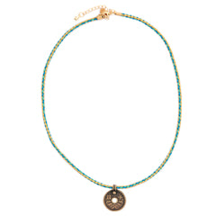 Necklace tibetan amulet blue