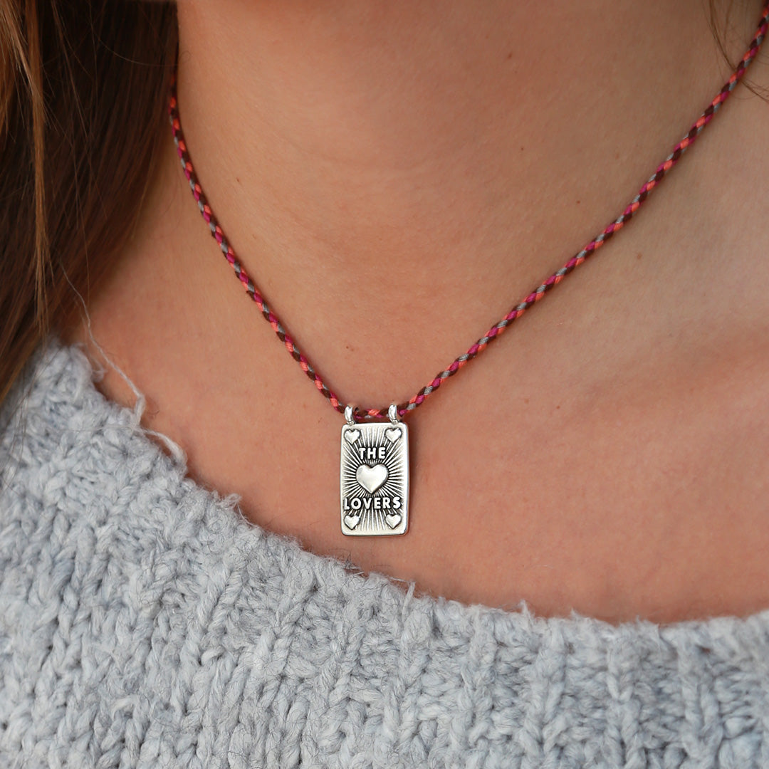 Collier les amoureux en argent