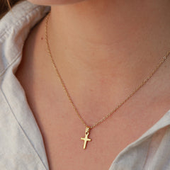 Gold chain with a cross