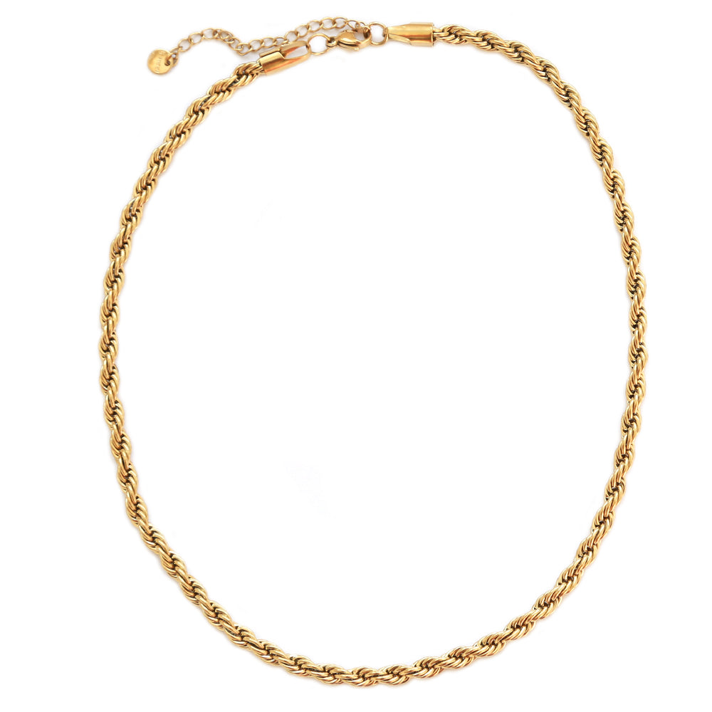 Gouden grove ketting gedraaide chain