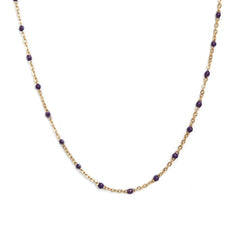 Gouden ketting little chain purple