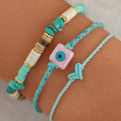 Bracelet coeur Love Ibiza bleu