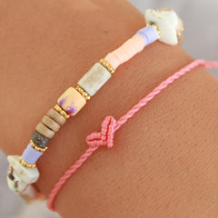 Bracelet coeur Love Ibiza corail