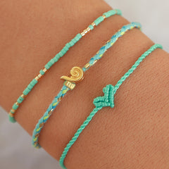 Bracelet coeur Love Ibiza turquoise