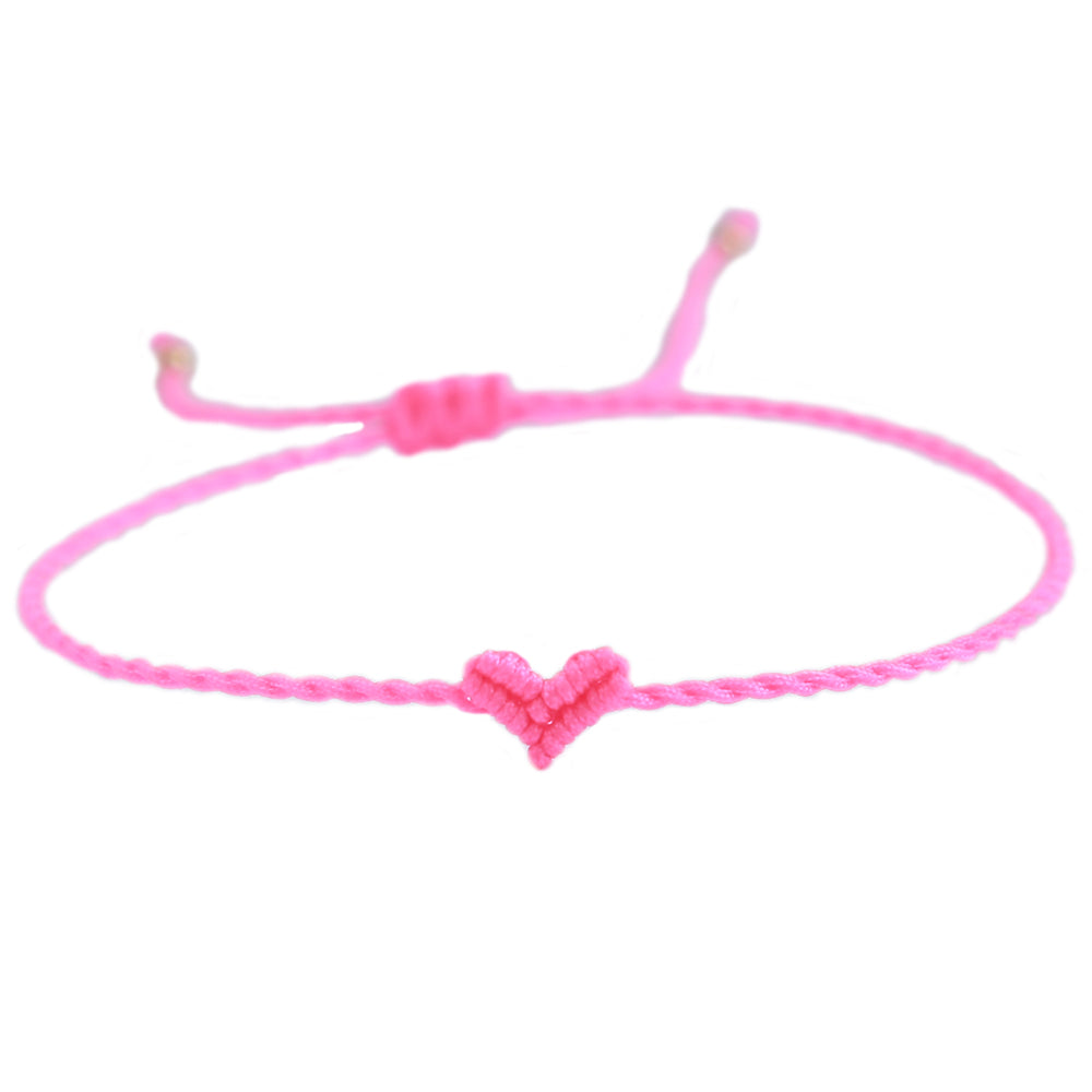 Bracelet de cheville love ibiza heart pink